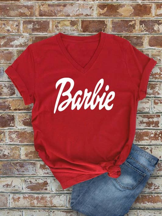 T-shirt unisexe à manches courtes et col en V pour la vente par Top Avenue