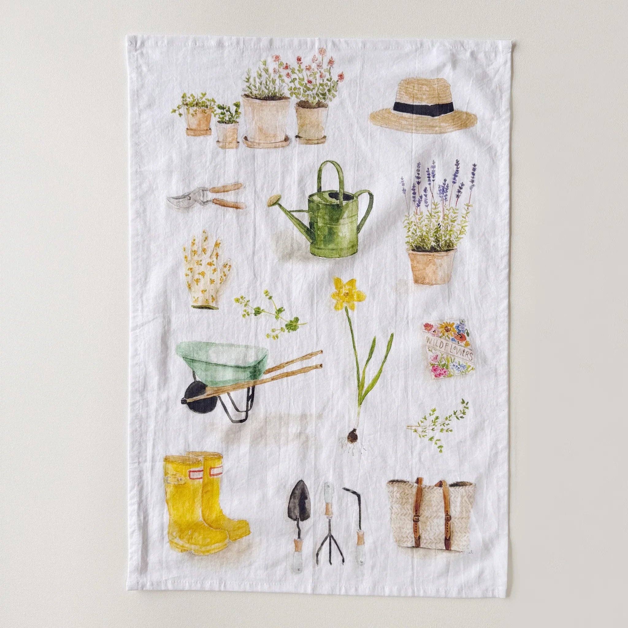 emily lex studio - Wholesale Tea Towel - garden cotton flour sack tea towel2