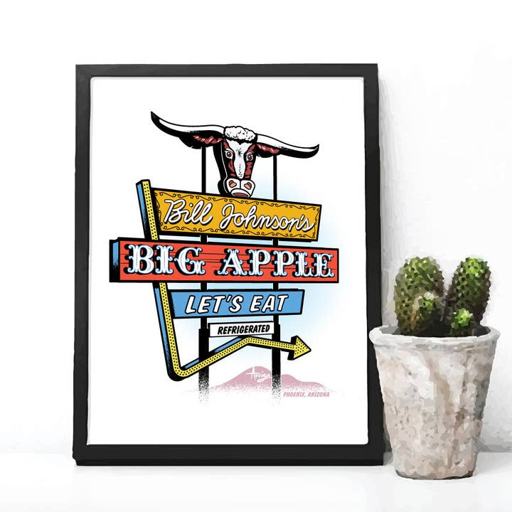 Bill Johnson's Big Apple : Archival Print for wholesale by High Jinks Apparel