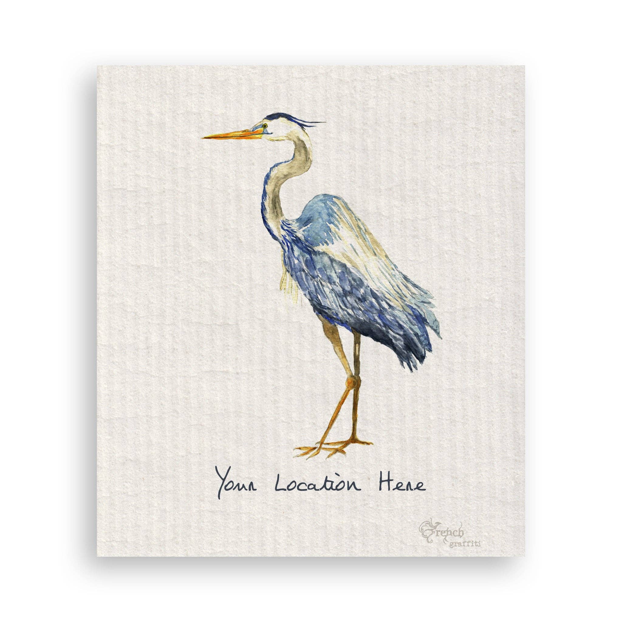 French Graffiti – Großhandel Geschirrtücher – Blaureiher mit Standort16