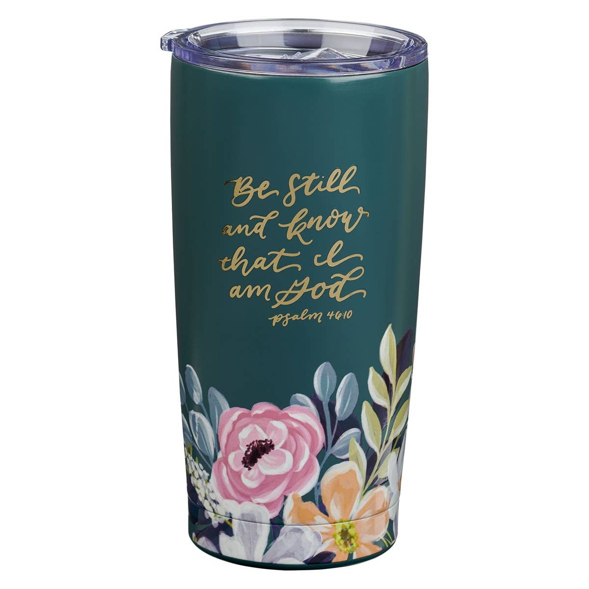 Christian Art Gifts - Wholesale Insulated Mug/Tumbler - Tumbler SS Blue Be Still Ps. 46:101