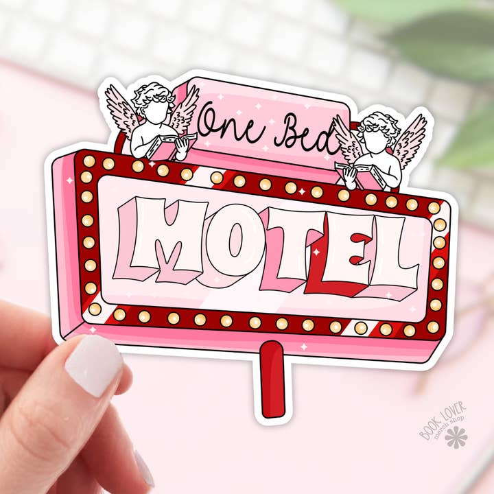 Pegatinas de Motel de Una Cama / Pegatinas de Libros / Regalo para Amantes de los Libros para venta al por mayor de Book Lover Merch Shop