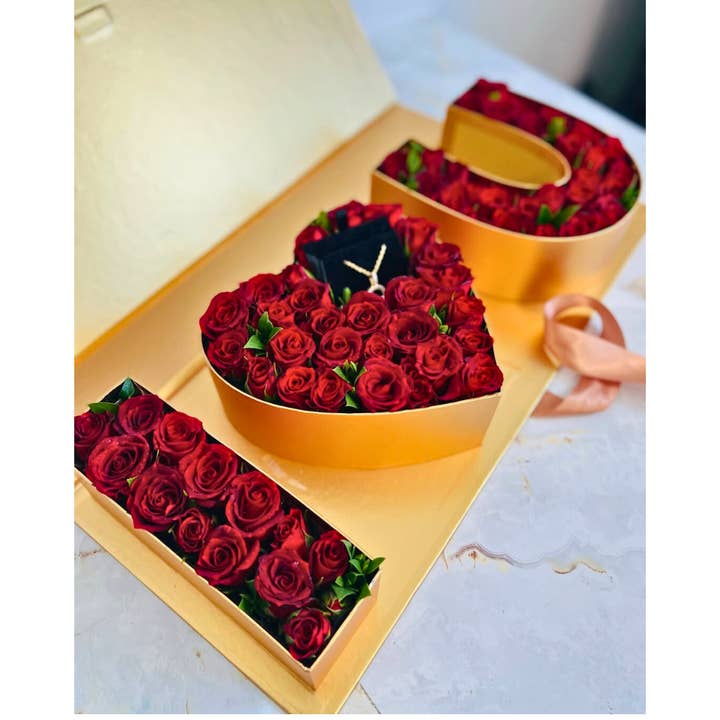 UNIKPACKAGING - Wholesale Gift Box - “I Love You” Flower & Gift Box – with Plastic Liner6