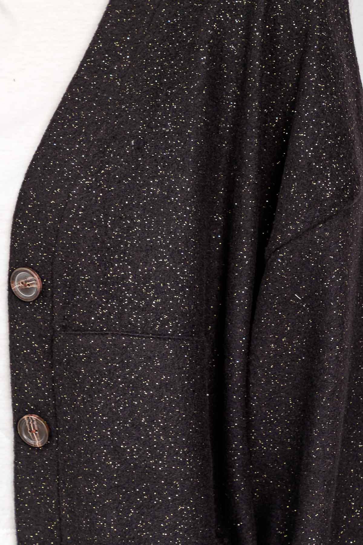 7th Ray – wholesale Cardigan – Women’s – Gold Glitter Detail Button Down Cardigan T60406