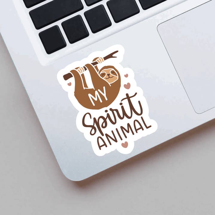 Crazilyhumbledesigns – Adesivo por atacado – Lazy Sloth Is My Spirit Animal, adesivos impermeáveis, adesivos de hidroflask, adesivo de meme, decalque de laptop, adesivos de copo, decalques de garrafa de água1