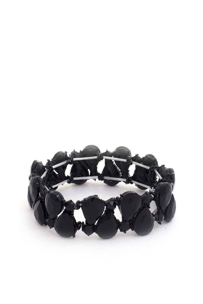 CC Wholesale Clothing - Wholesale Bangle Bracelet - Teardrop Rhinestone Stretch Bracelet5