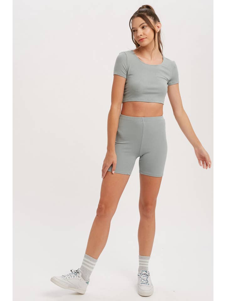 Listicle - Wholesale Lounge Set - Women's - Relax Ribbed Biker Lounge Set15