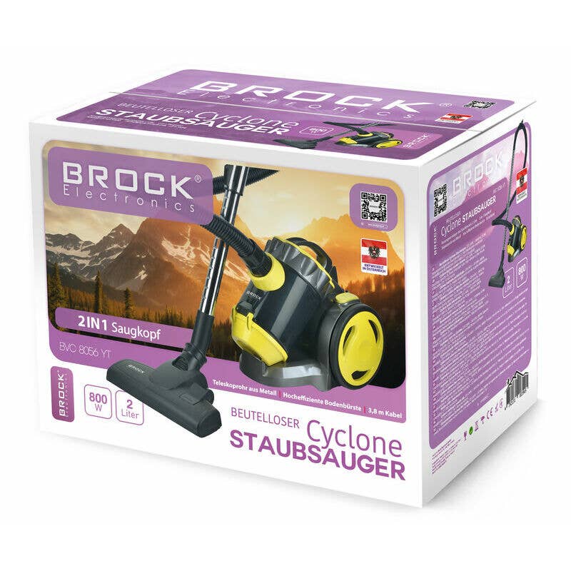 Sland - Wholesale Vacuum Cleaner - Cyclone bagless vacuum cleaner BROCK BVC 8056 YT, 800W1