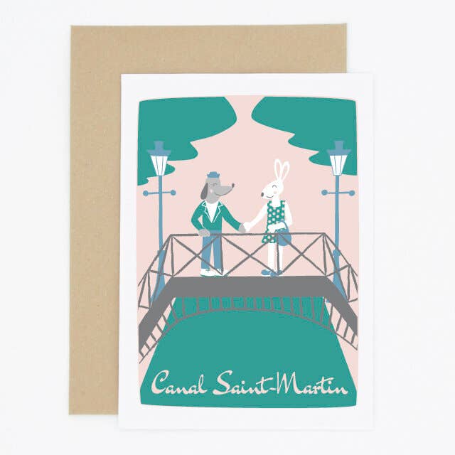 Carte Everyday Amis Canal Saint-Martin pour la vente par Madame Annie et Fils