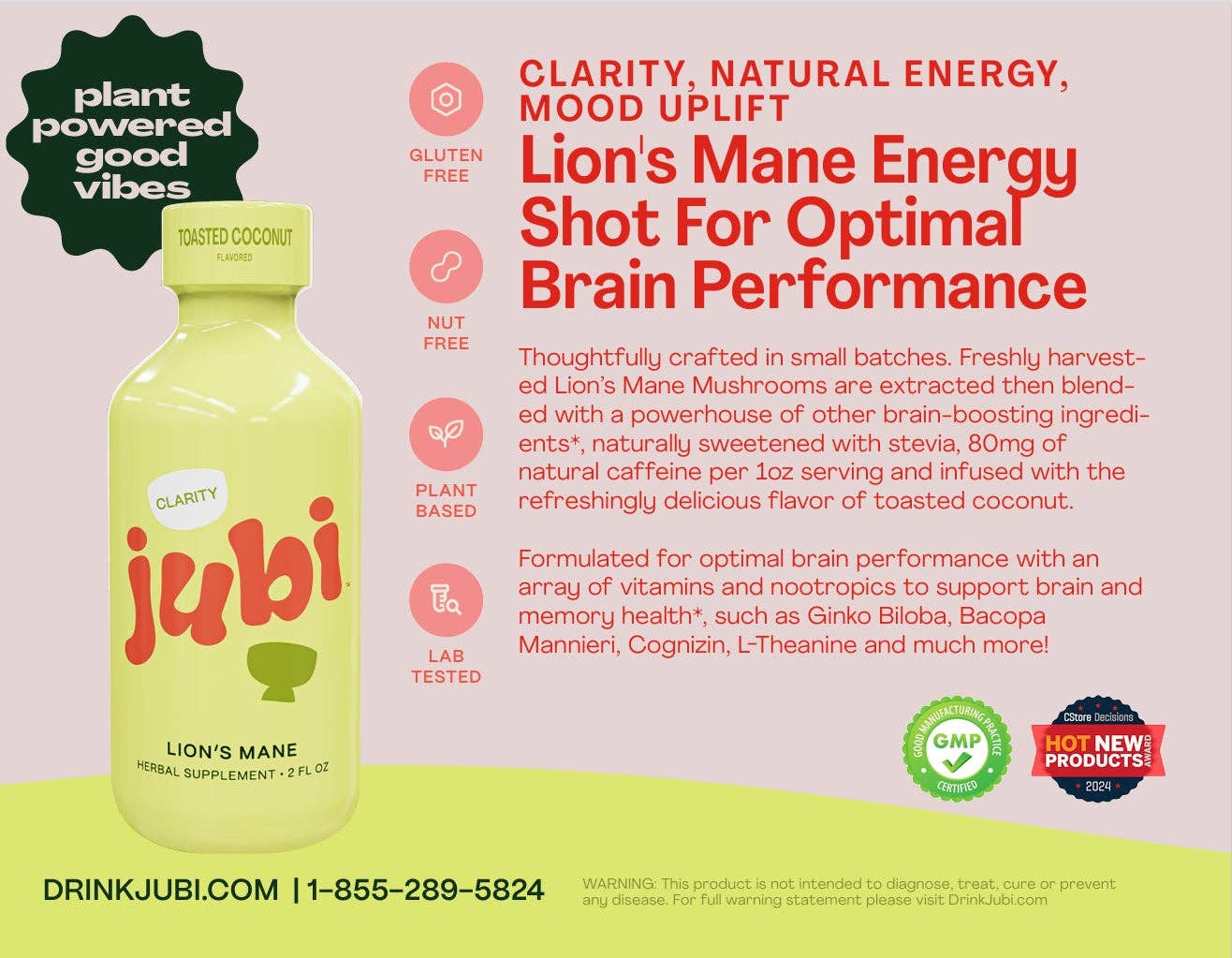 Jubi - Wholesale Elixir - Jubi Lion's Mane Clarity & Energy Shot (12 bottles per box)3
