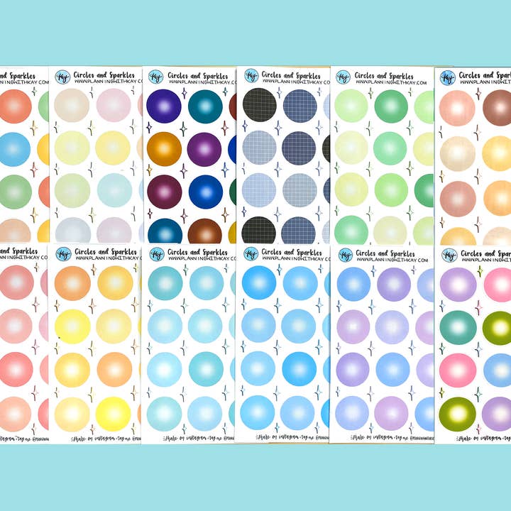 Circles and Sparkles (12 colors available!) for wholesale by Planning With Kay