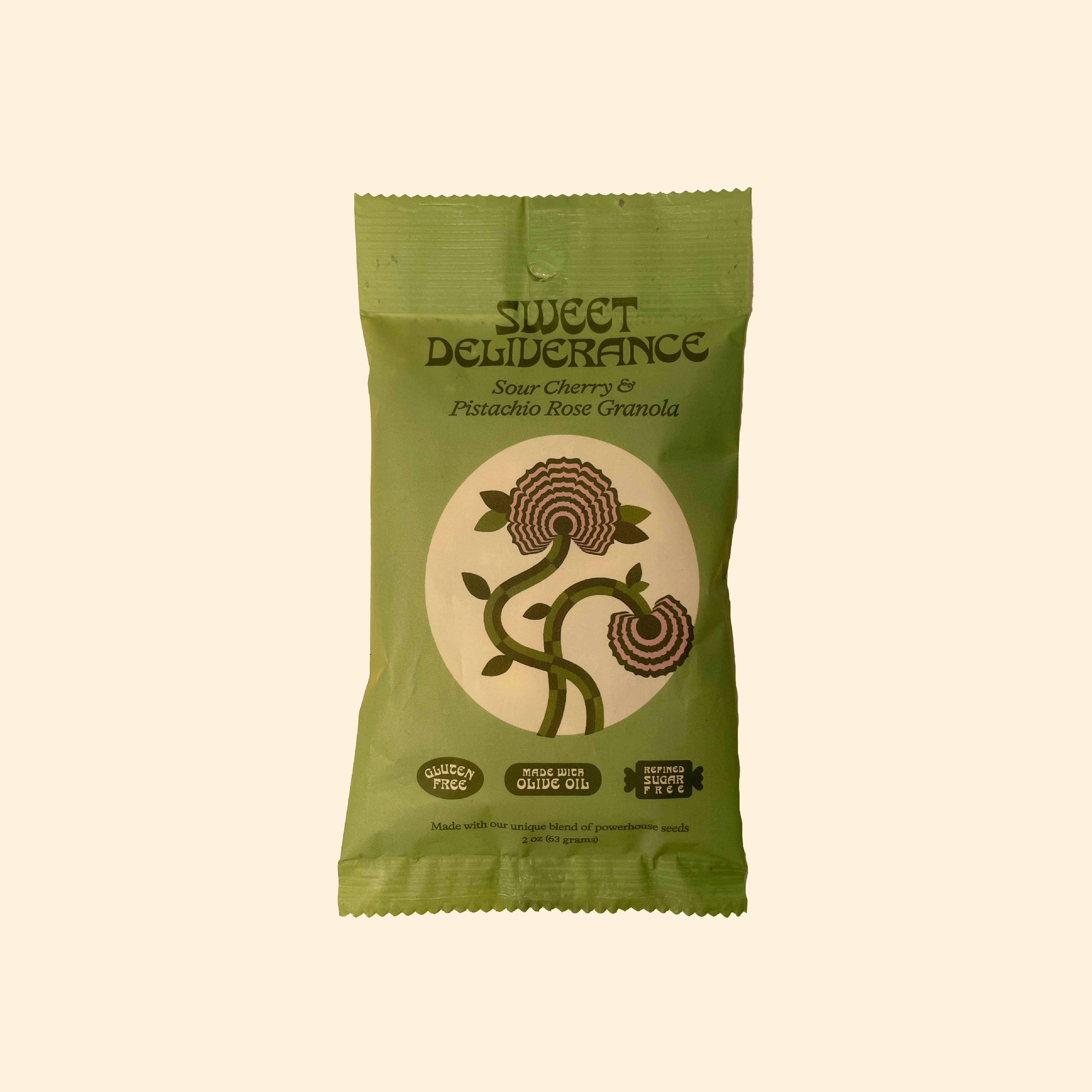 Sweet Deliverance - Wholesale Granola - Sour Cherry & Pistachio Rose Granola: Snack Pack2