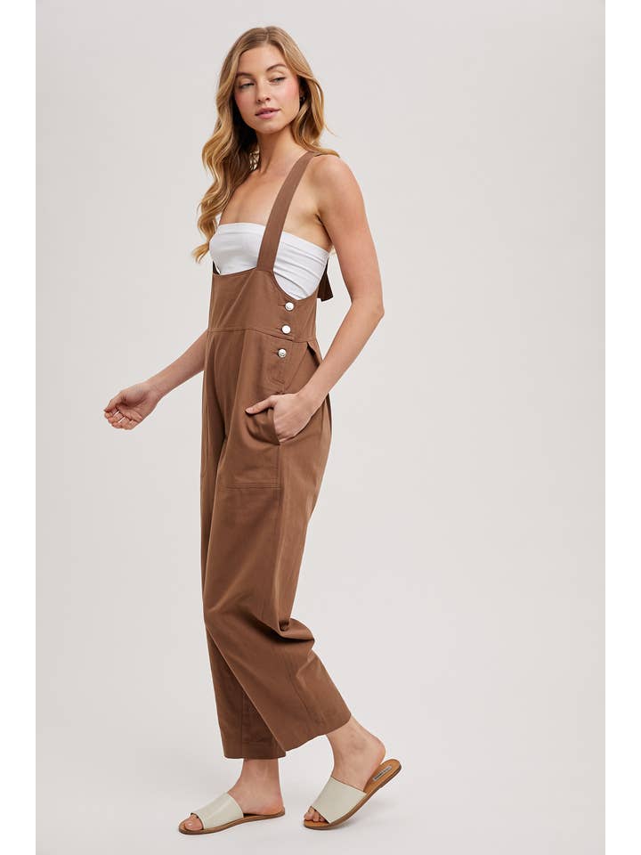 Peace Love Line - Wholesale Jumpsuit - Women's - PL7158 - TAPERED CAPRI OVERALLS6