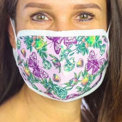 Lot de 2 masques de protection triple couche papillon pour la vente par Norms