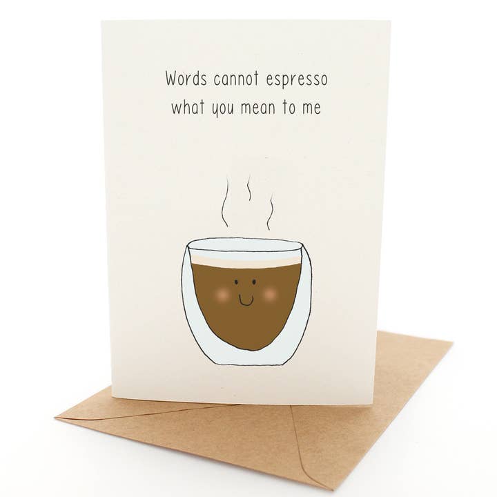 Pleasant Tree - Wholesale Everyday greeting card - Punny Espresso - Greeting Card