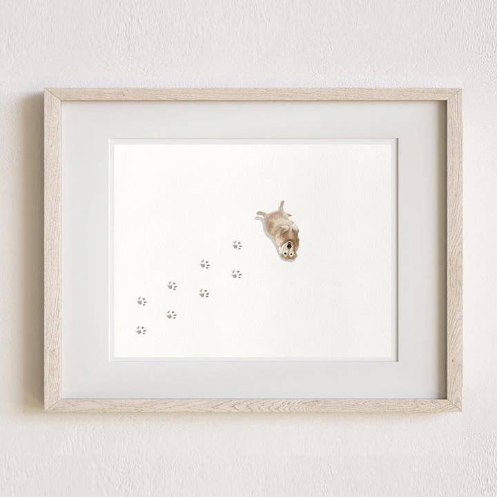 Snow Angel konsttryck för wholesale av Pawssionate Art