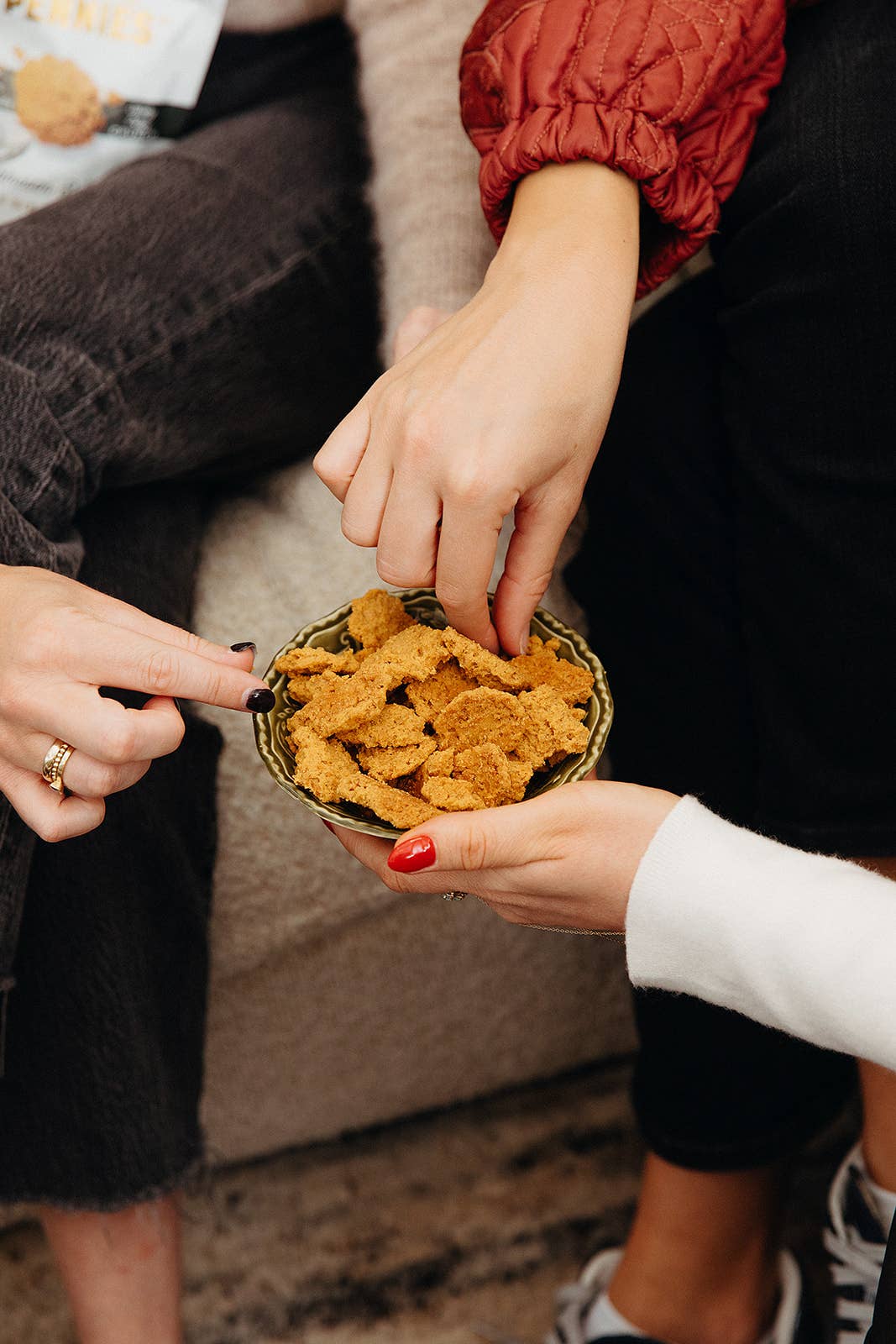 Piedmont Pennies - Wholesale Crackers - Parmesan & Herb Cheese Crackers, Medium Pouches (20)3