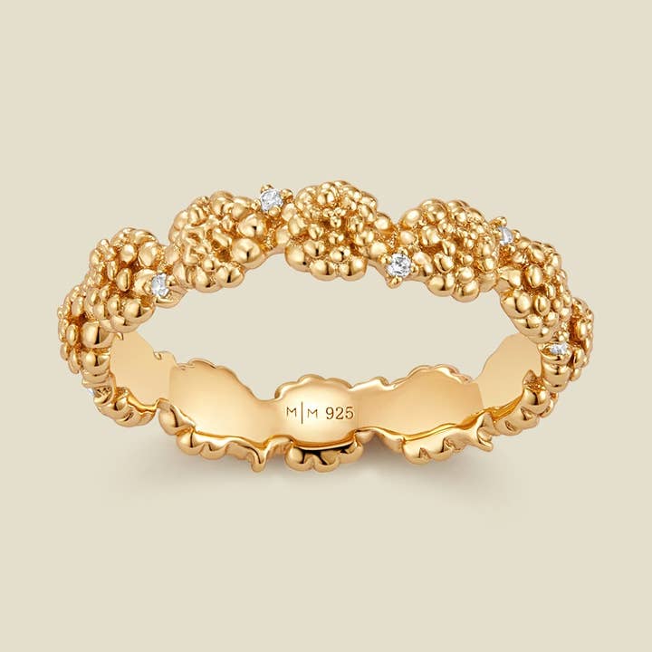 October CZ Birth Flower Eternity Ring for wholesale by Made By Mary