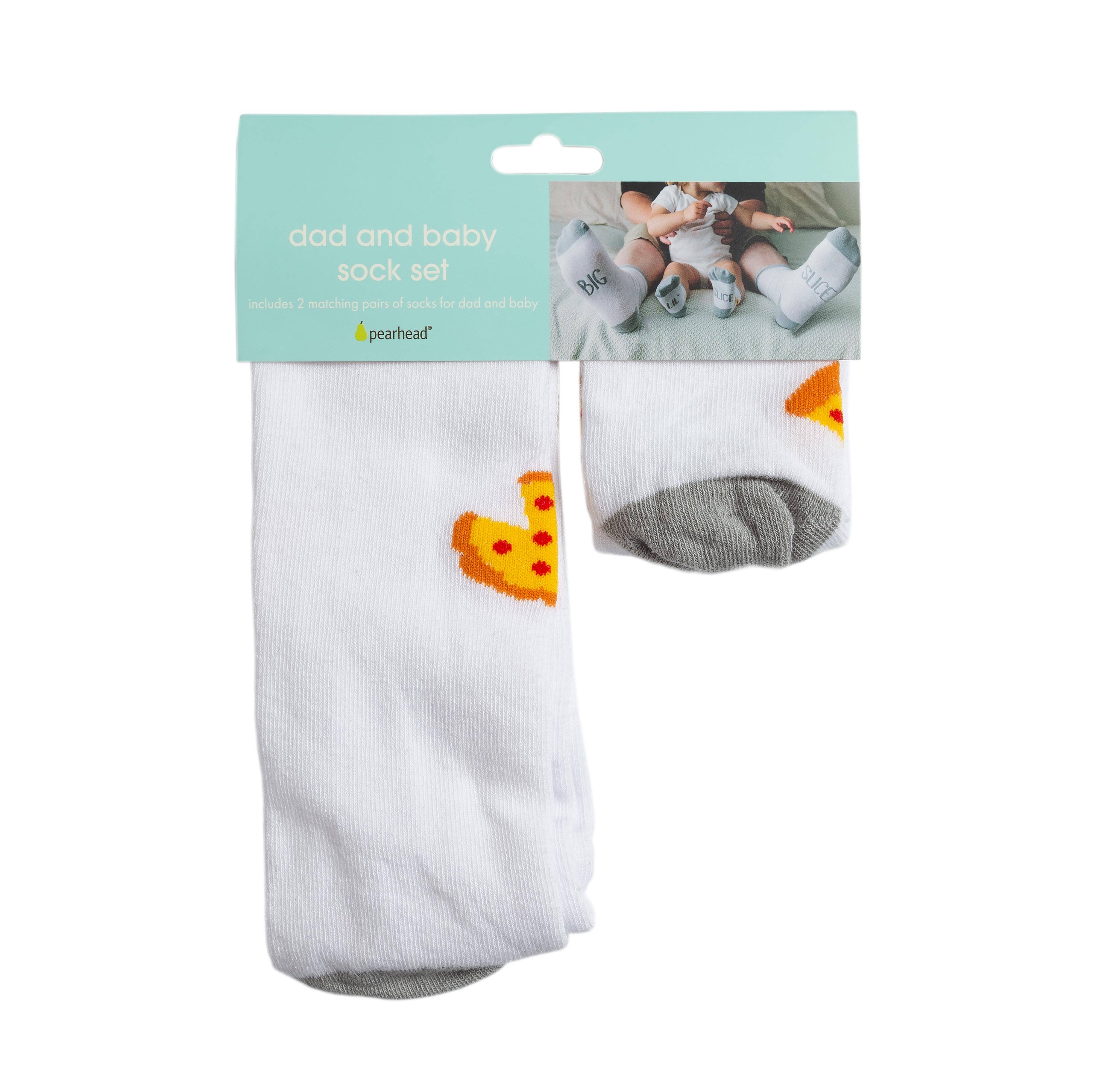 Pearhead - Wholesale Socks - Unisex - Daddy & Me Matching Pizza Sock Set, Father's Day Gift7