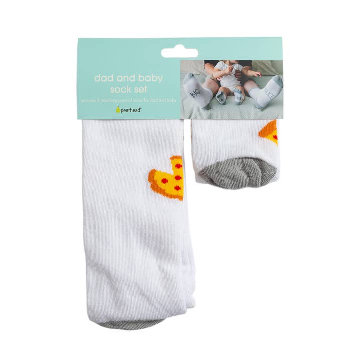 Pearhead - Wholesale Socks - Unisex - Daddy & Me Matching Pizza Sock Set, Father's Day Gift7