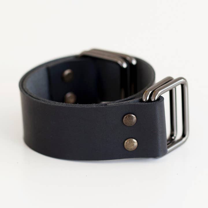 Black Leather Carry Strap for wholesale by Link Collective