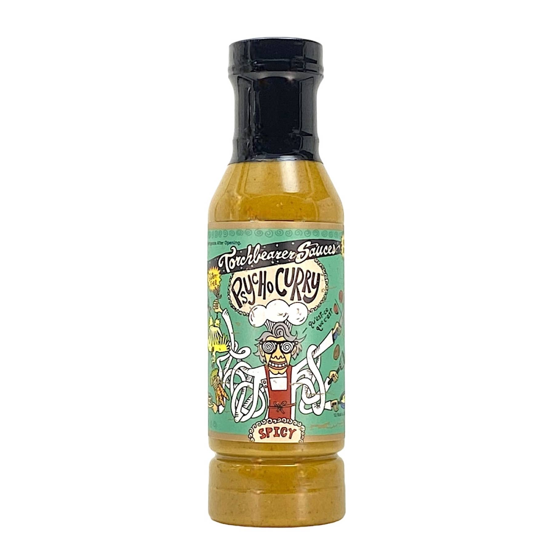 TorchBearer Sauces - Wholesale Hot Sauce - Psycho Curry | 12oz Bottle | (BB Feb 2026)1