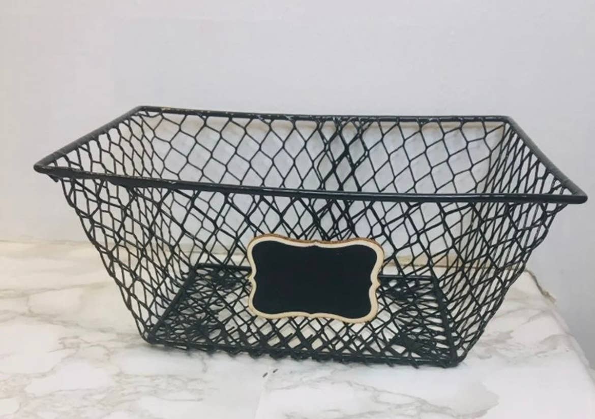 Penny Pinch Decor, LLC - Wholesale Basket - Wire Storage/Organization Baskets with Chalkboard Label1
