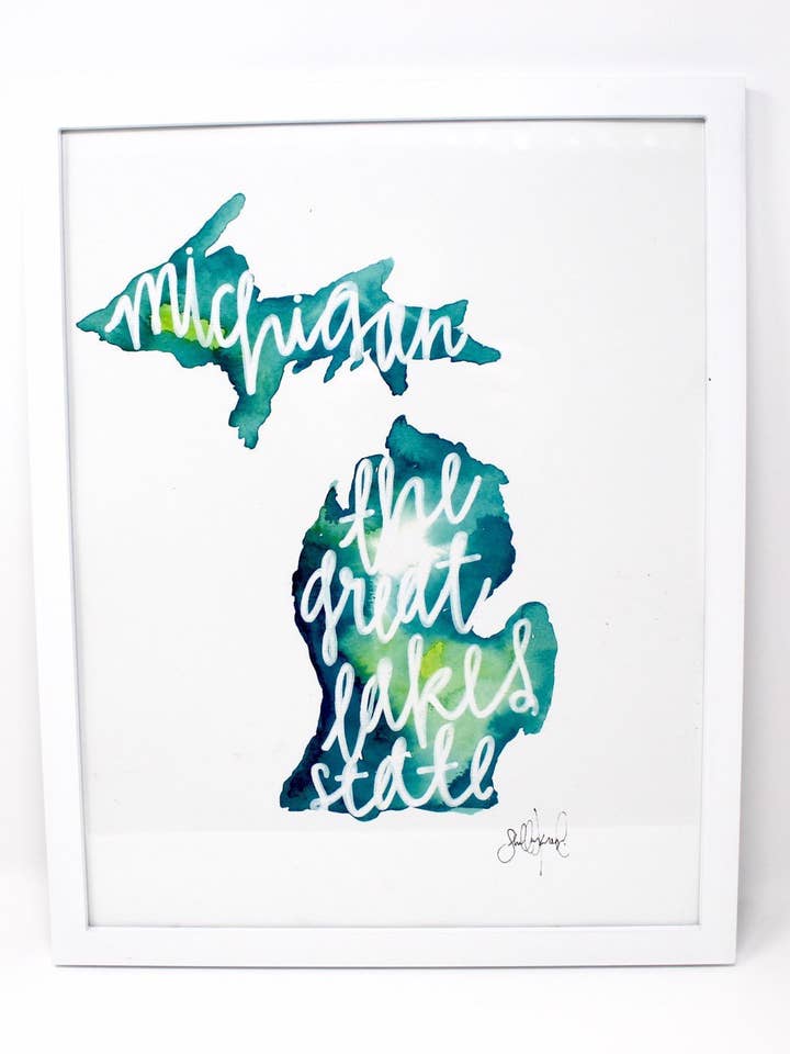 Der Great Lakes State Kunstdruck für den Großhandel von Shelby Kregel Art and Design