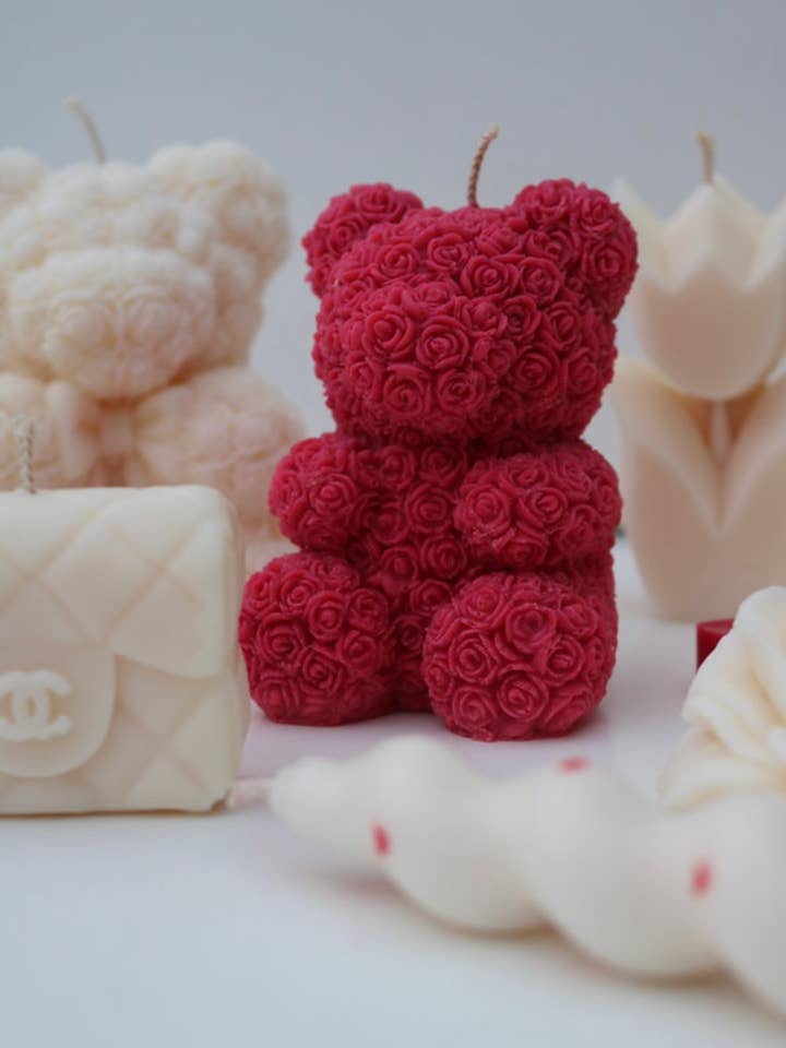 Teddybeer kaars in kleur naar keuze | Valentijnsdag | Moederdag voor wholesale door My Milky Candle