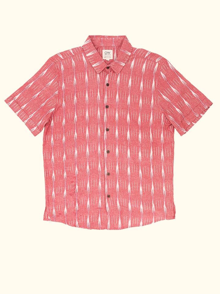 camicia a maniche corte vivace tessuta a mano per la vendita all'ingrosso da parte di Otherwise