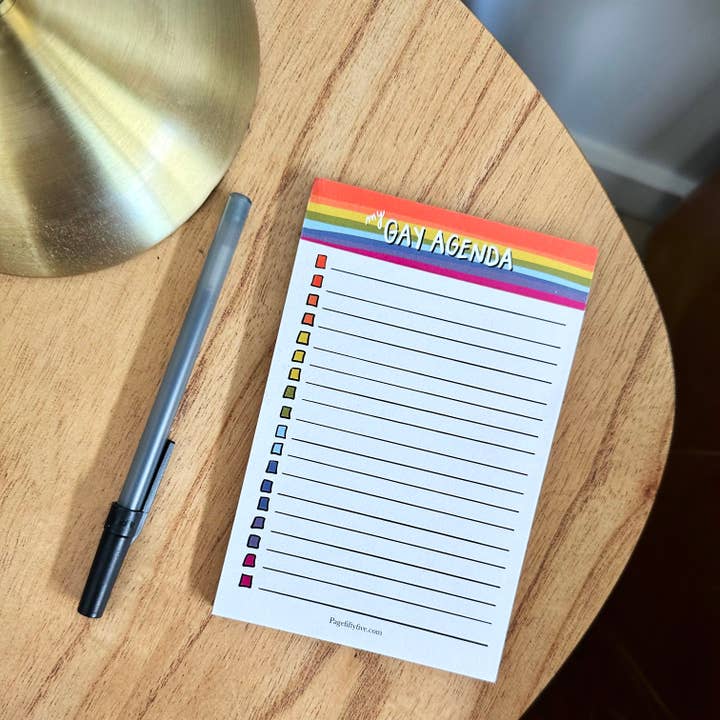 My Gay Agenda Notepad for wholesale by PAGEFIFTYFIVE