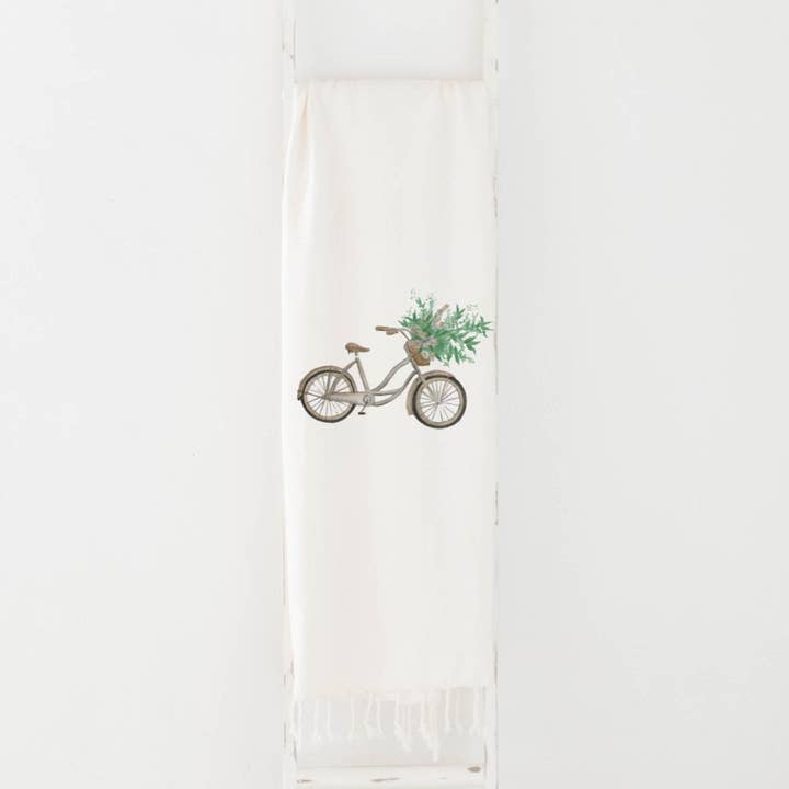 Throw Blankets - Floral Bike Watercolor | Bridal Shower Gift for wholesale by DWELL Home Shoppe