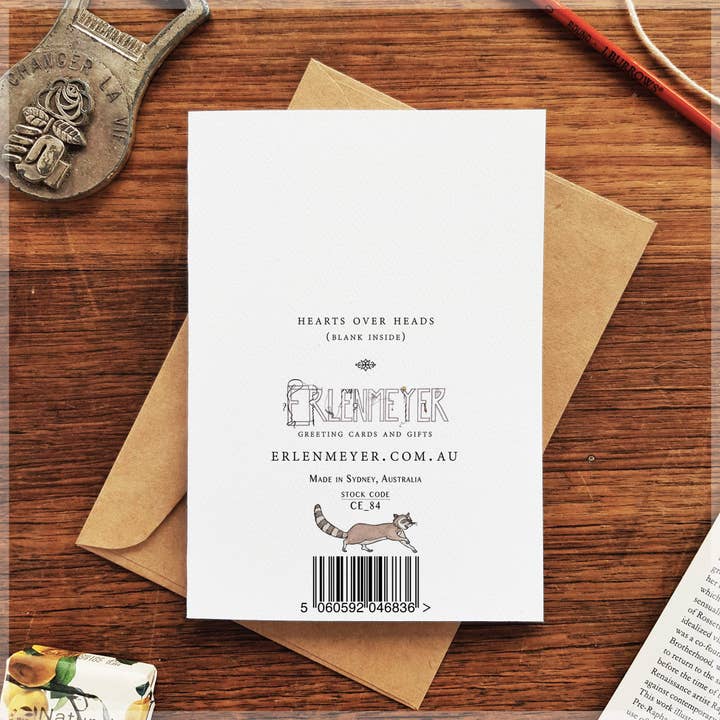 Erlenmeyer Art - Wholesale Love card - Hearts Over Heads - Greeting Card1