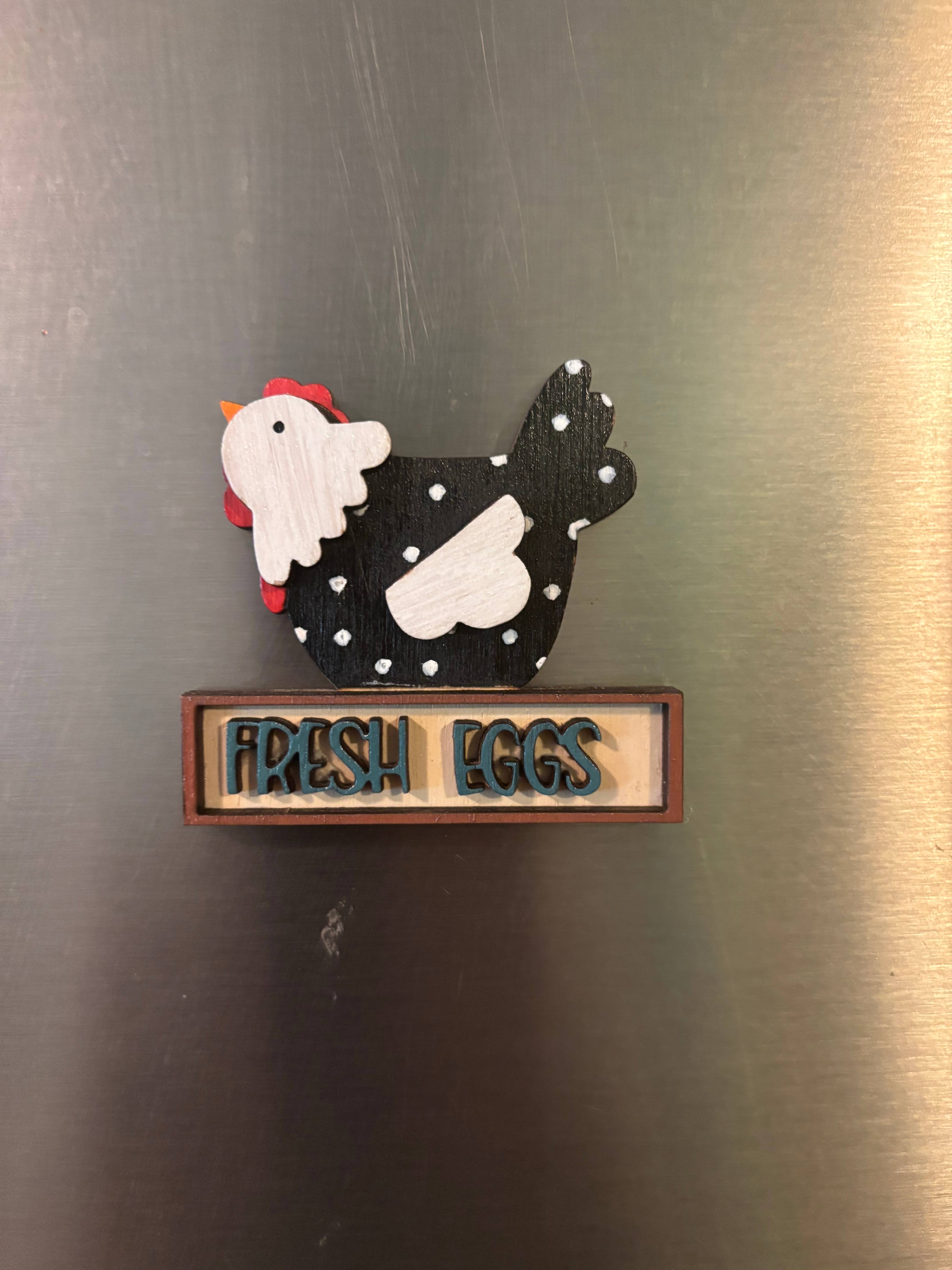 Wood’N Sass - Wholesale Magnet - Chicken Farm Fresh Magnets Eggs Farmhouse Kitchen 6