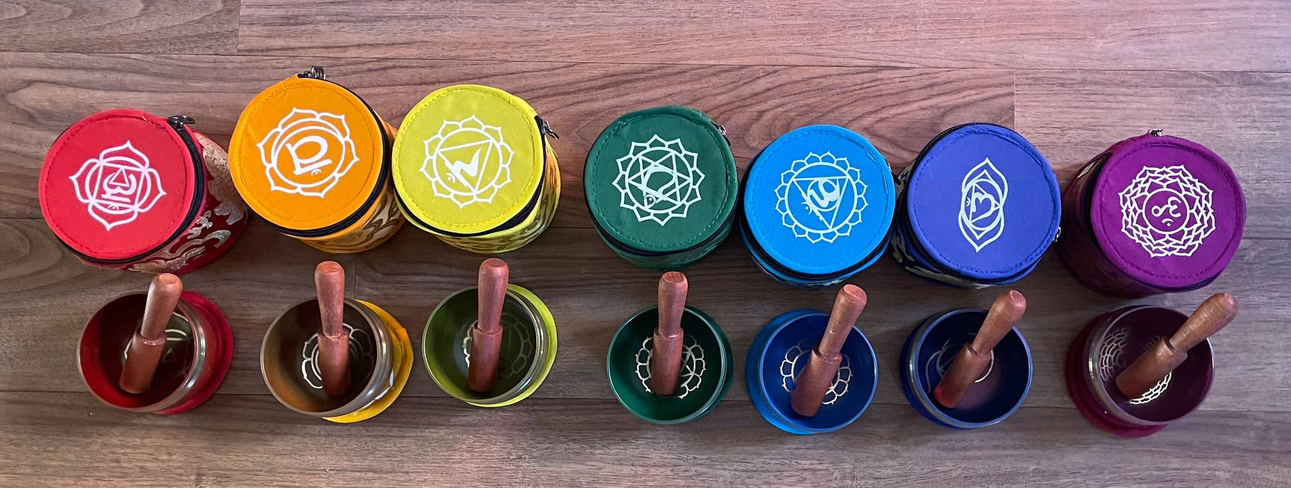Like International - Wholesale Meditation Supplies - Chakra Tibetan Singing Bowls Set for Meditation and Healing2