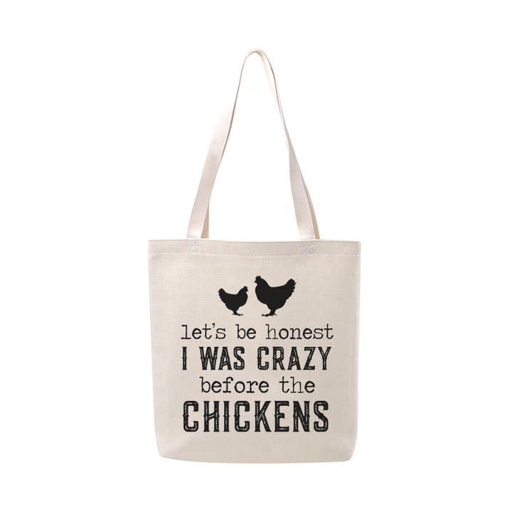 Crazy Before Chickens Farm Tote Bag Shopping Market Women for wholesale by Canary Road