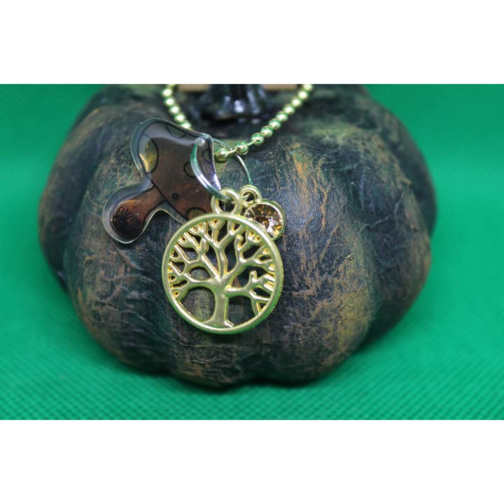 Witchcrafted in MI – wholesale Nyckelringar - Dam – Guld träd svamp nyckelring Charm dragkedja dra kristall häxa2