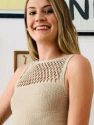 #I06280 Gehäkeltes Tanktop mit Rundhalsausschnitt auf der Brust. für den Großhandel von Scala Tops