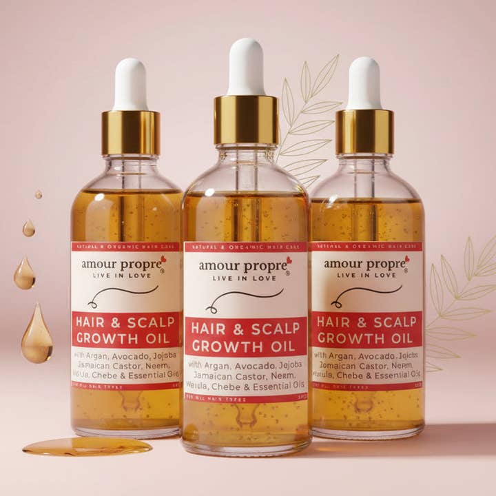 Organic Chebe Hair Growth Oil with Avocado and Argan Oils for wholesale by Amour Propre