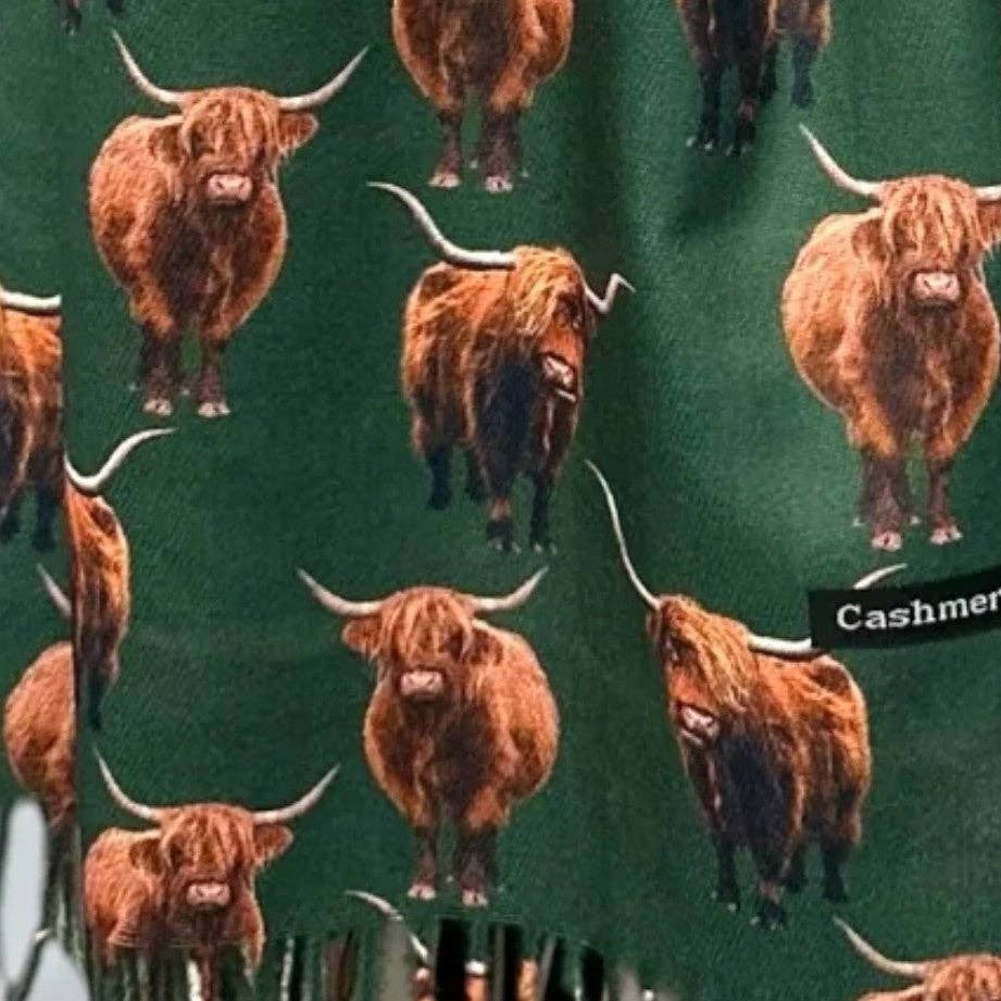 Shimena - Wholesale Scarf - Women's - Highland Cow Cashmere Feel Pashmina6