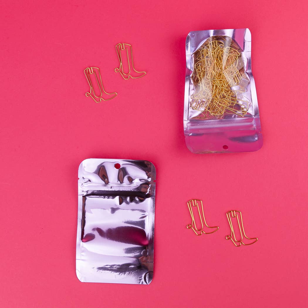 Chez Gagné - Wholesale Paperclip - Cowboy Boot - Unique Gold Plated Paper Clips - Pack of 25 7