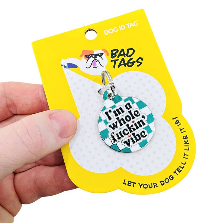 Bad Tags - Venta al por mayor Chapa de identificación - Gatos y perros - Placa de identificación para perro con código QR escaneable - Soy todo un puto rollo