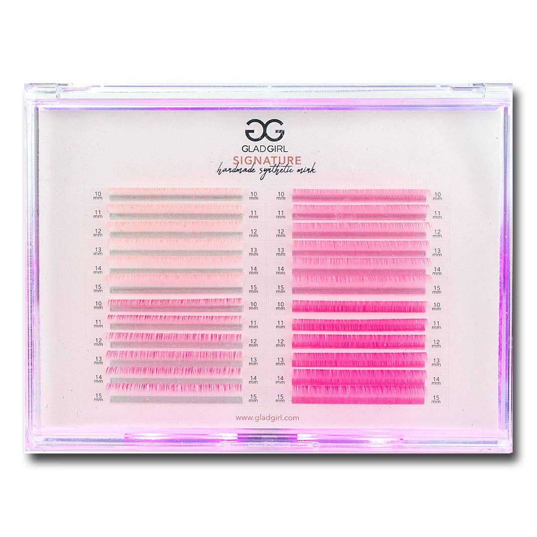 GladGirl - Wholesale False/Fake Eyelashes - Signature Mink Mixed Length Techno-Color Lashes - D Curl6