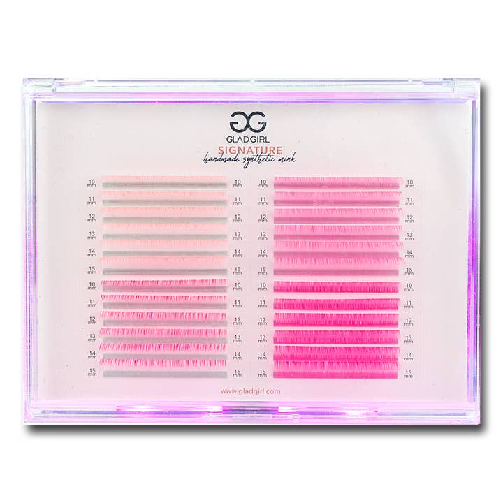 GladGirl - Wholesale False/fake eyelashes - Signature Mink Mixed Length Techno-Color Lashes - D Curl6