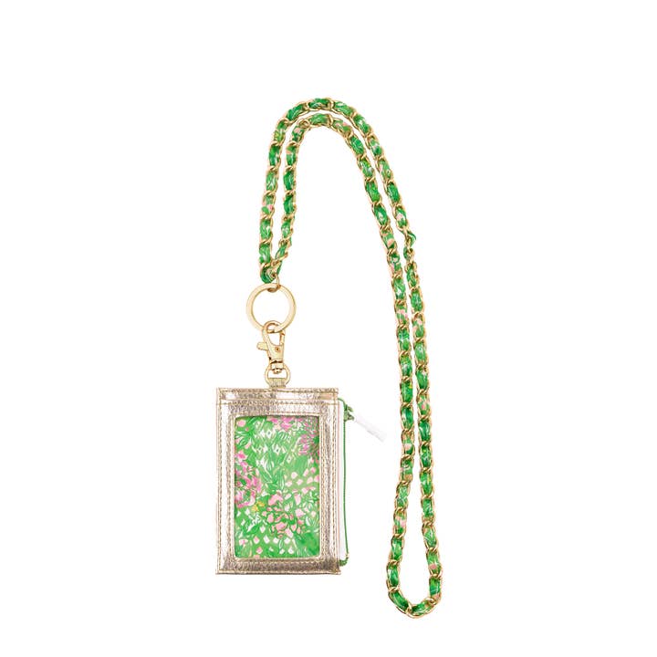 Zip ID Lanyard, Lime Feeling Good for wholesale by Lilly Pulitzer by Lifeguard Press