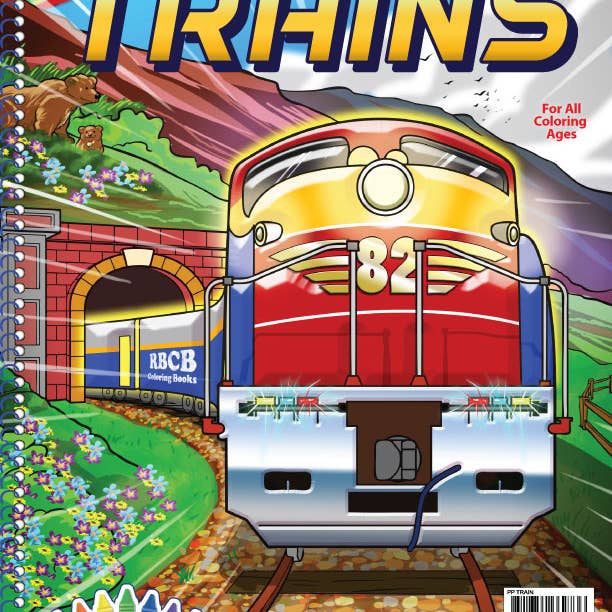 Really Big Coloring Books | ColoringBook.com - Wholesale Coloring Book - Kids & Baby - 12-Pack Trains Coloring Book 8.5"x11"