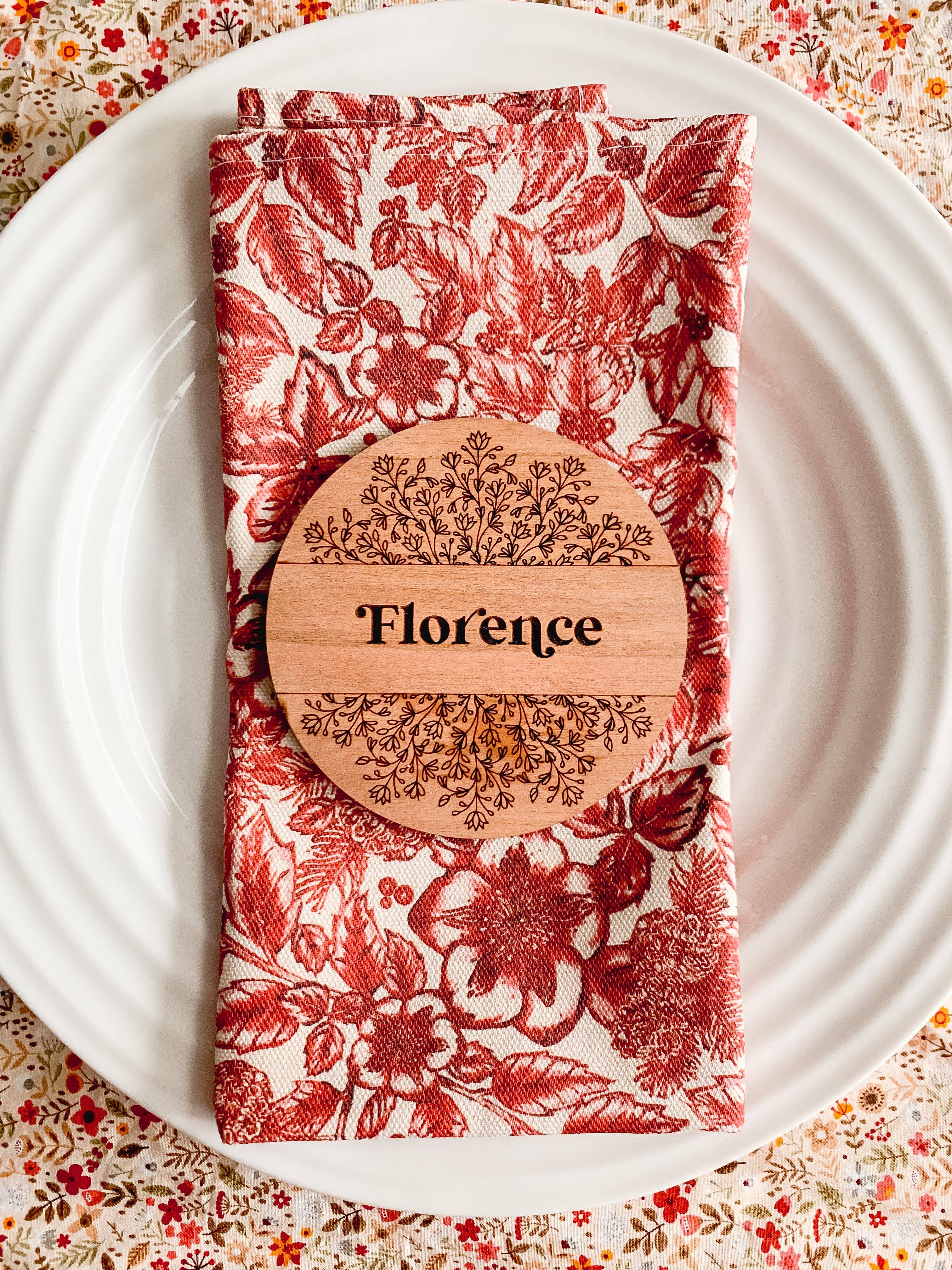 Parkin & Lewis - Wholesale Coasters - Cherry Wooden Personalised Coaster Place Setting7