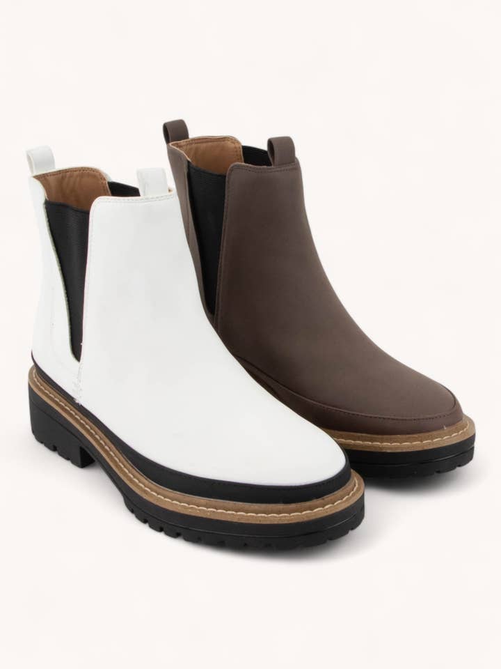 CCOCCI - Wholesale Chelsea Boots - Women's - WEEKLY DEAL CONTRAST WELT SLIP-ON CHELSEA BOOTS0