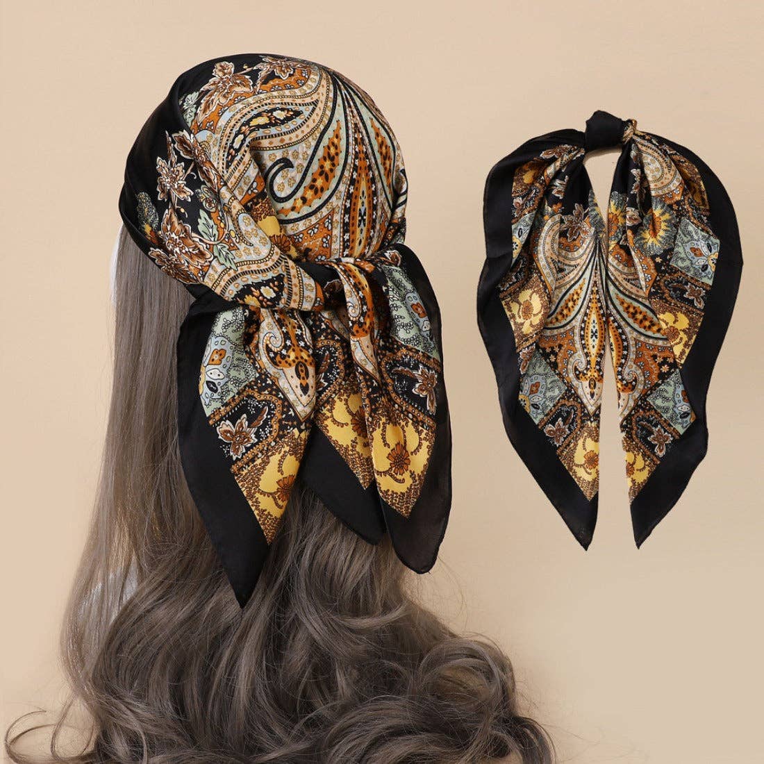 Funkyrel® Atzbranding Limited - Wholesale Scarf - Women's - Scarvii - Paisley Square Scarf11