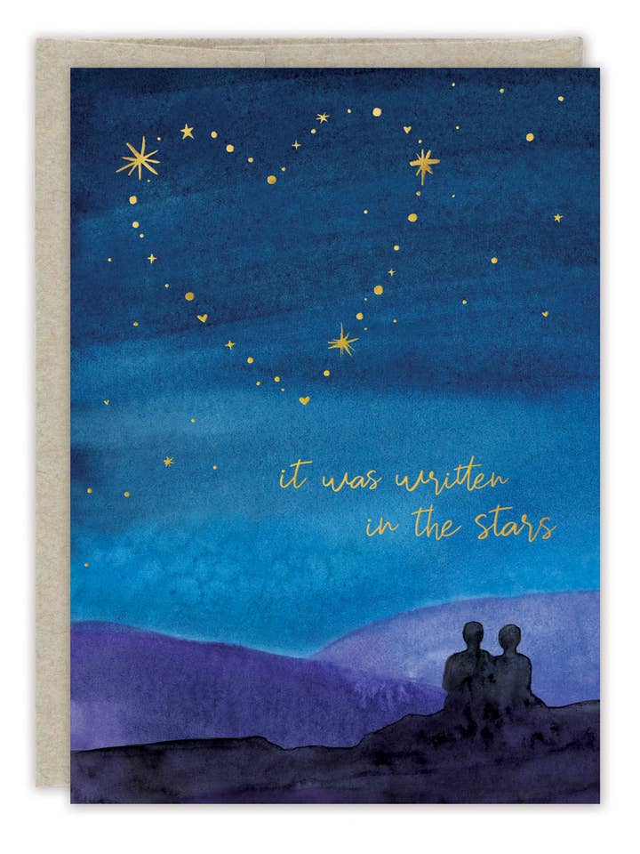Written In The Stars Wedding Card for wholesale by Biely & Shoaf